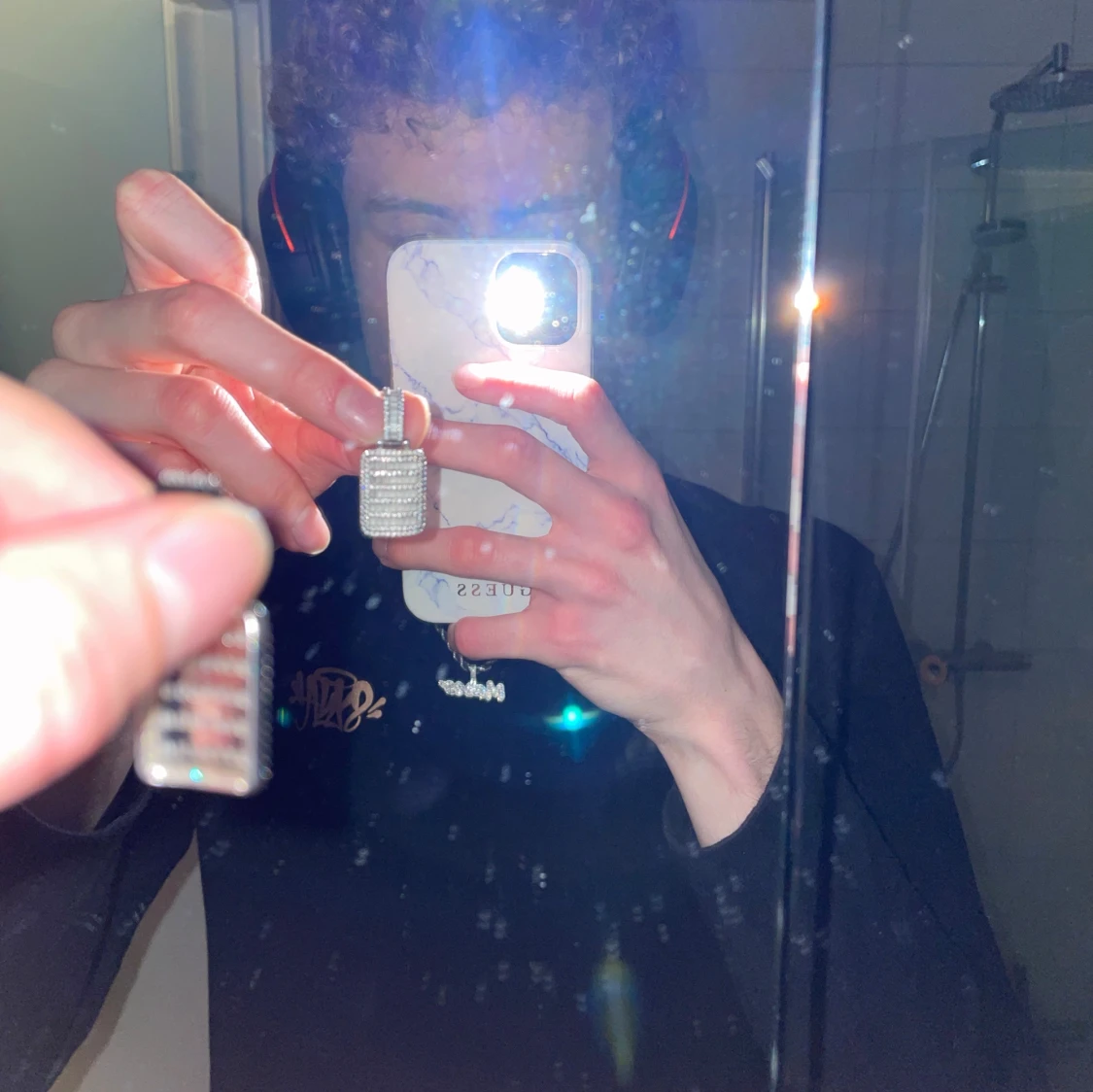 Moissanite hänge i äkta silver  - 4