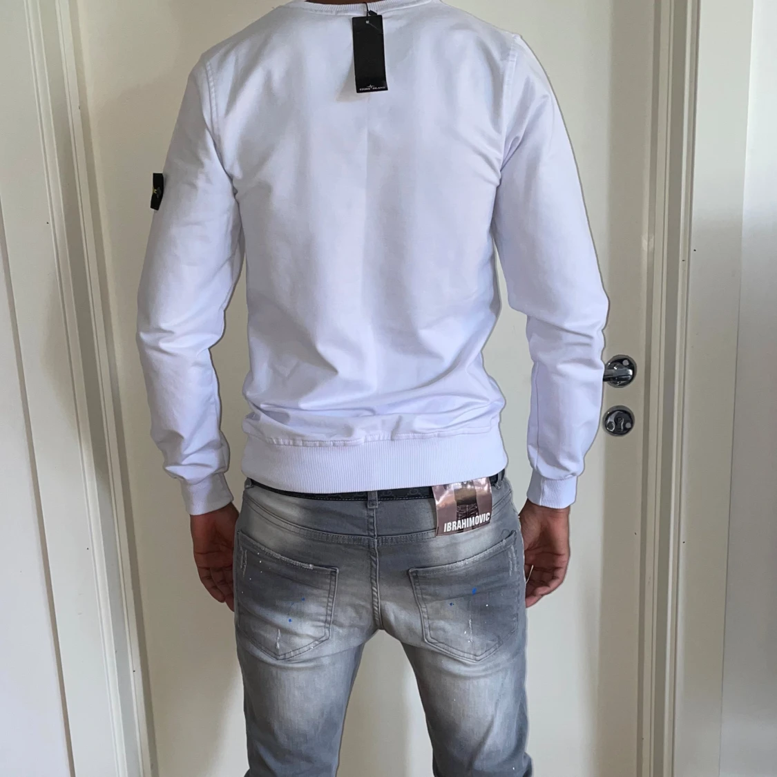 Stone Island tröja strl XS vit  - 1