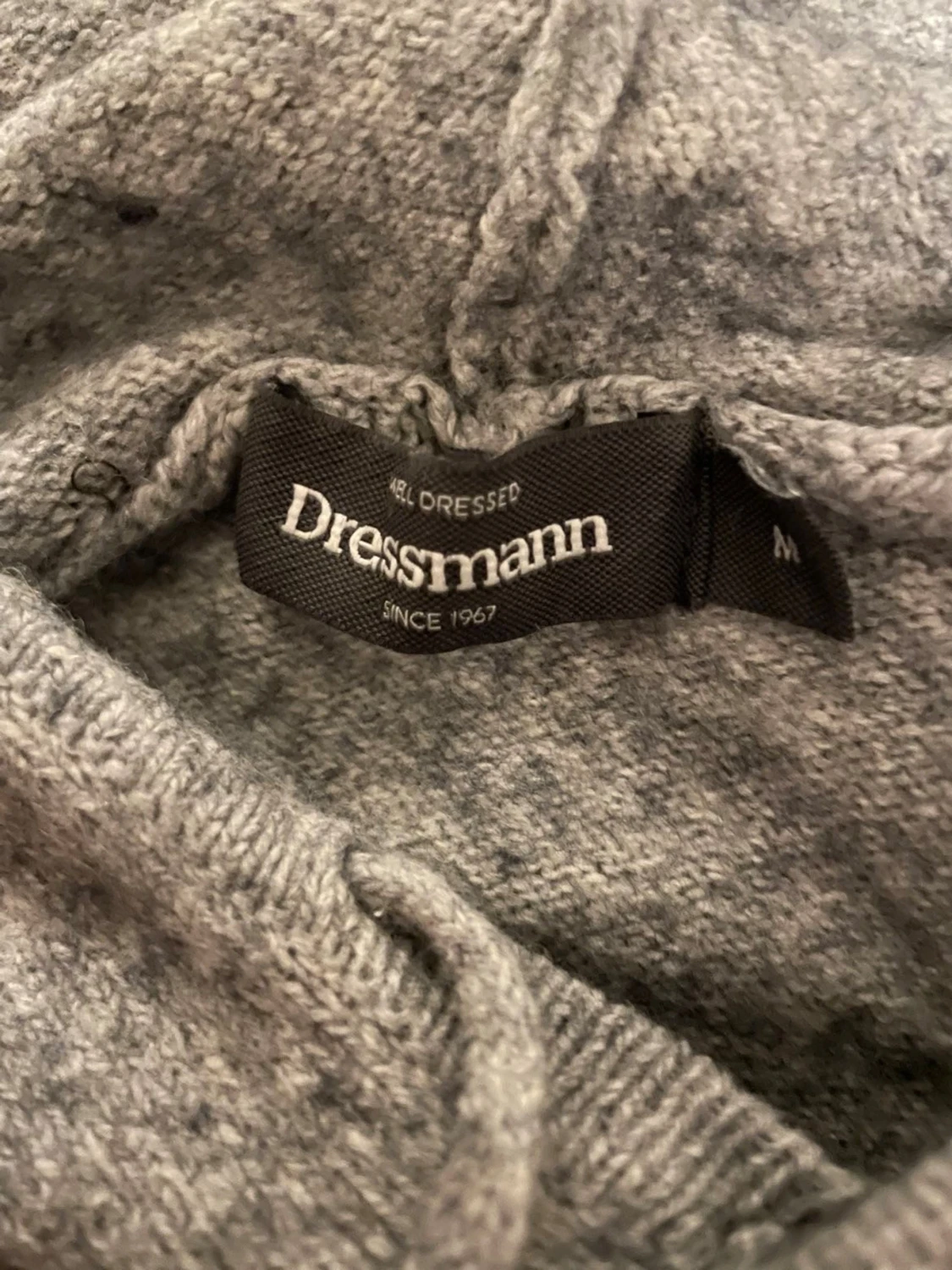 Grå Kashmir Hoodie - 1