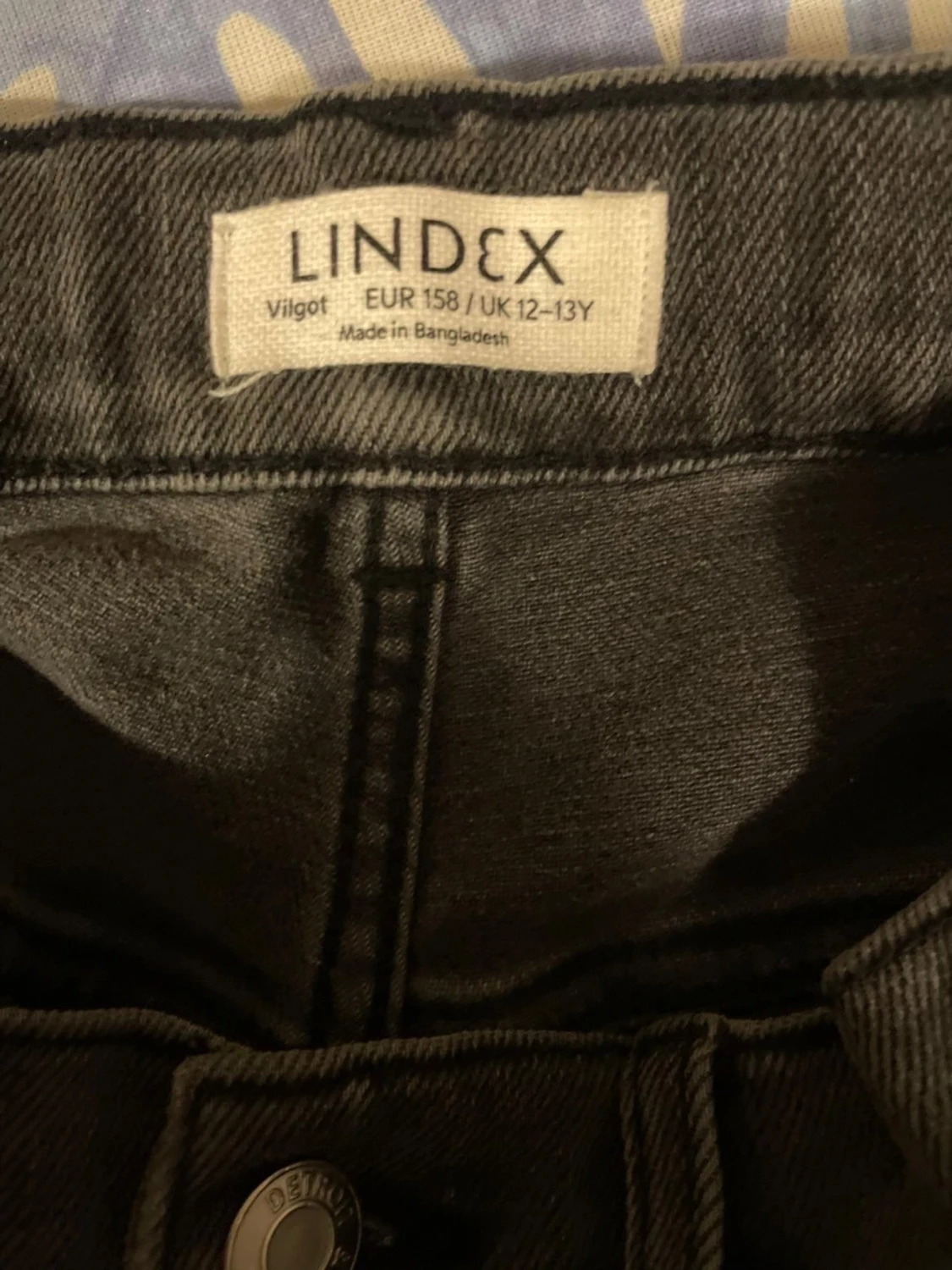 Grå jeansbyxor från Lindex, strl 158 - 1