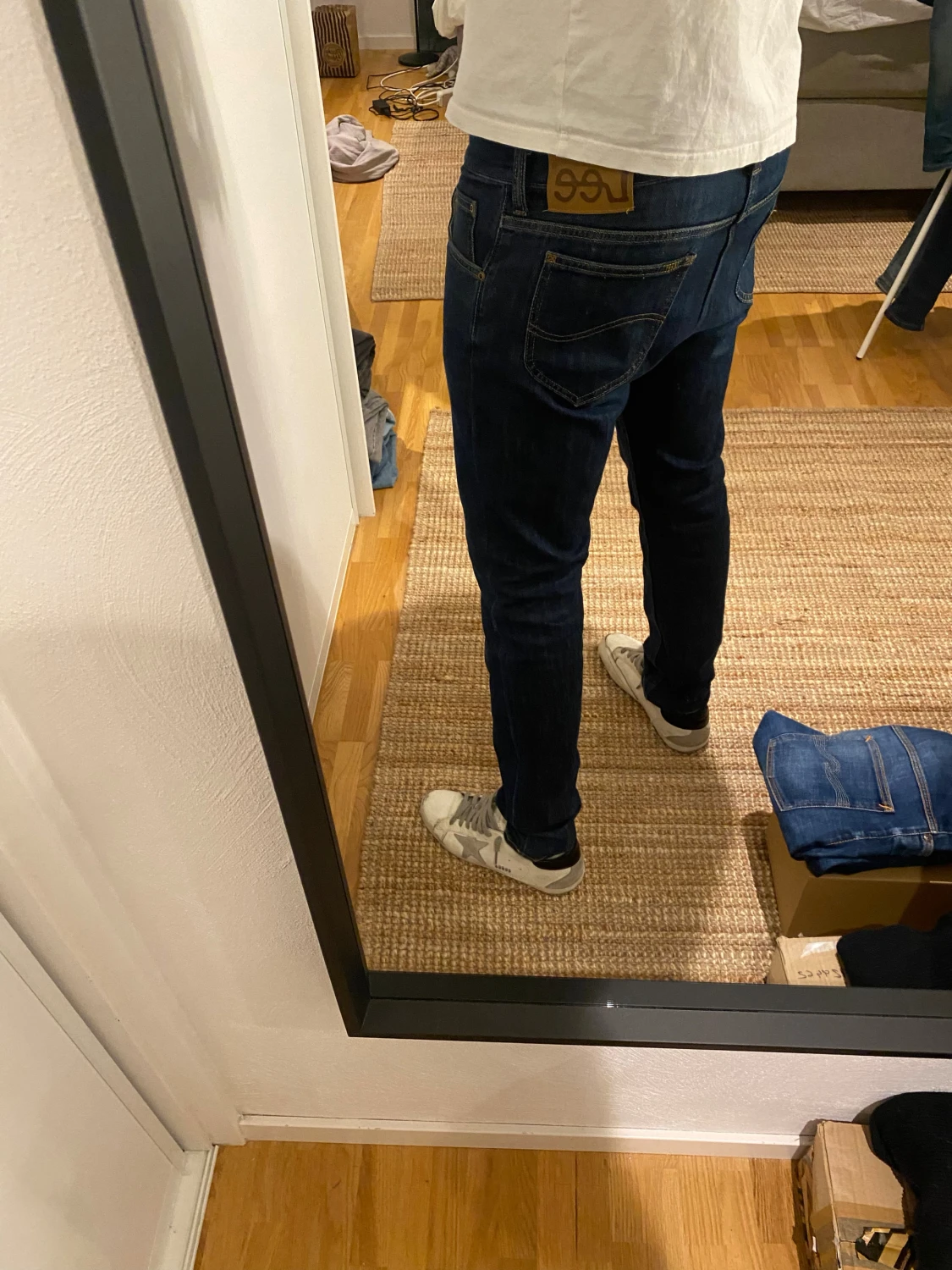 Mörkblå slim jeans från Lee - 1