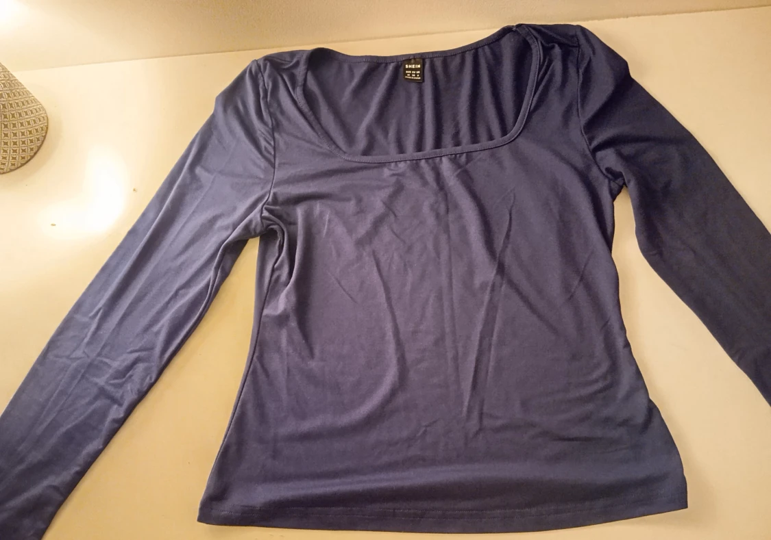 Mörkblå långärmad topp från SHEIN - 1