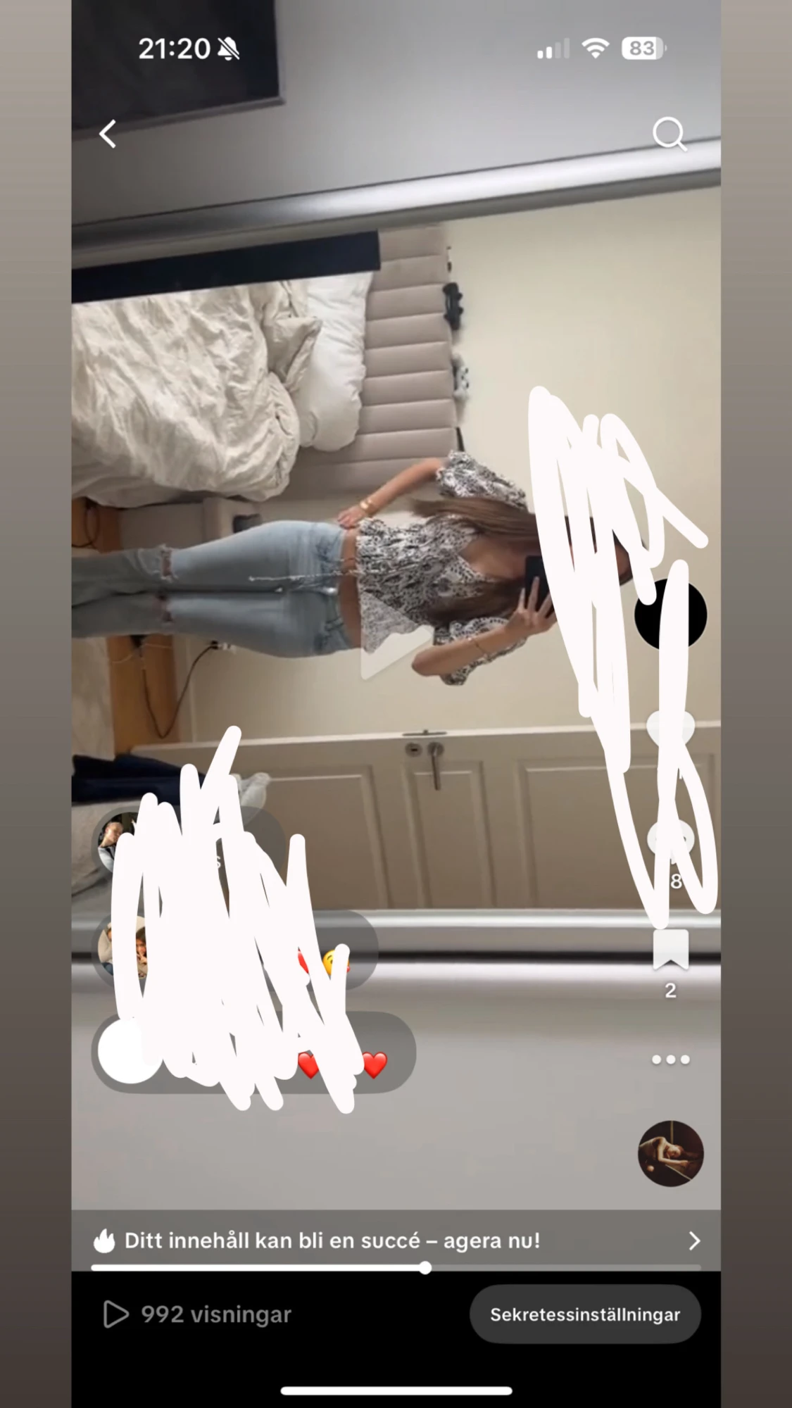 Nelly ljusblå bootcut jeans med broderi - 5