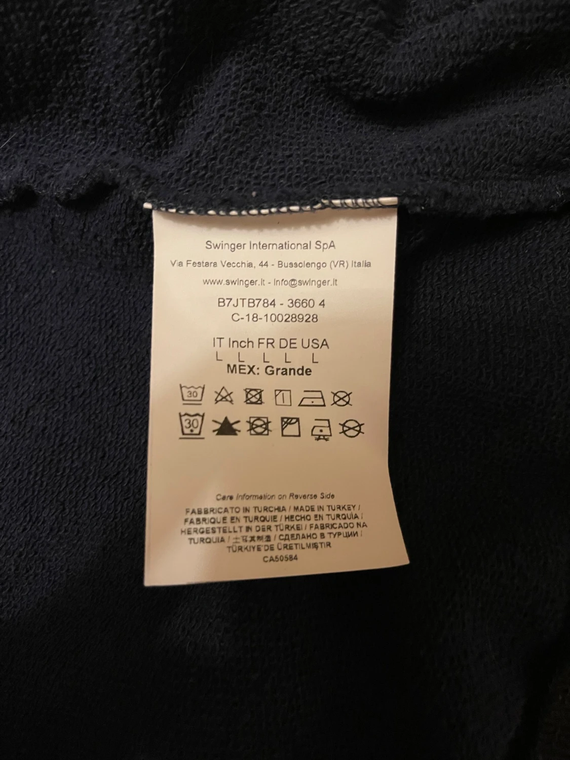 Mörkblå  hoodiejacka från Cavalli Class - 5