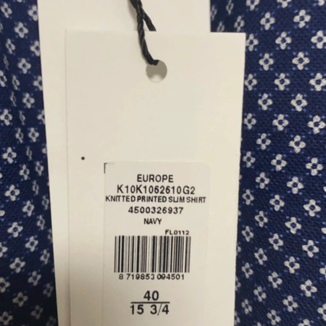 Blå slim fit skjorta Calvin Klein - 2