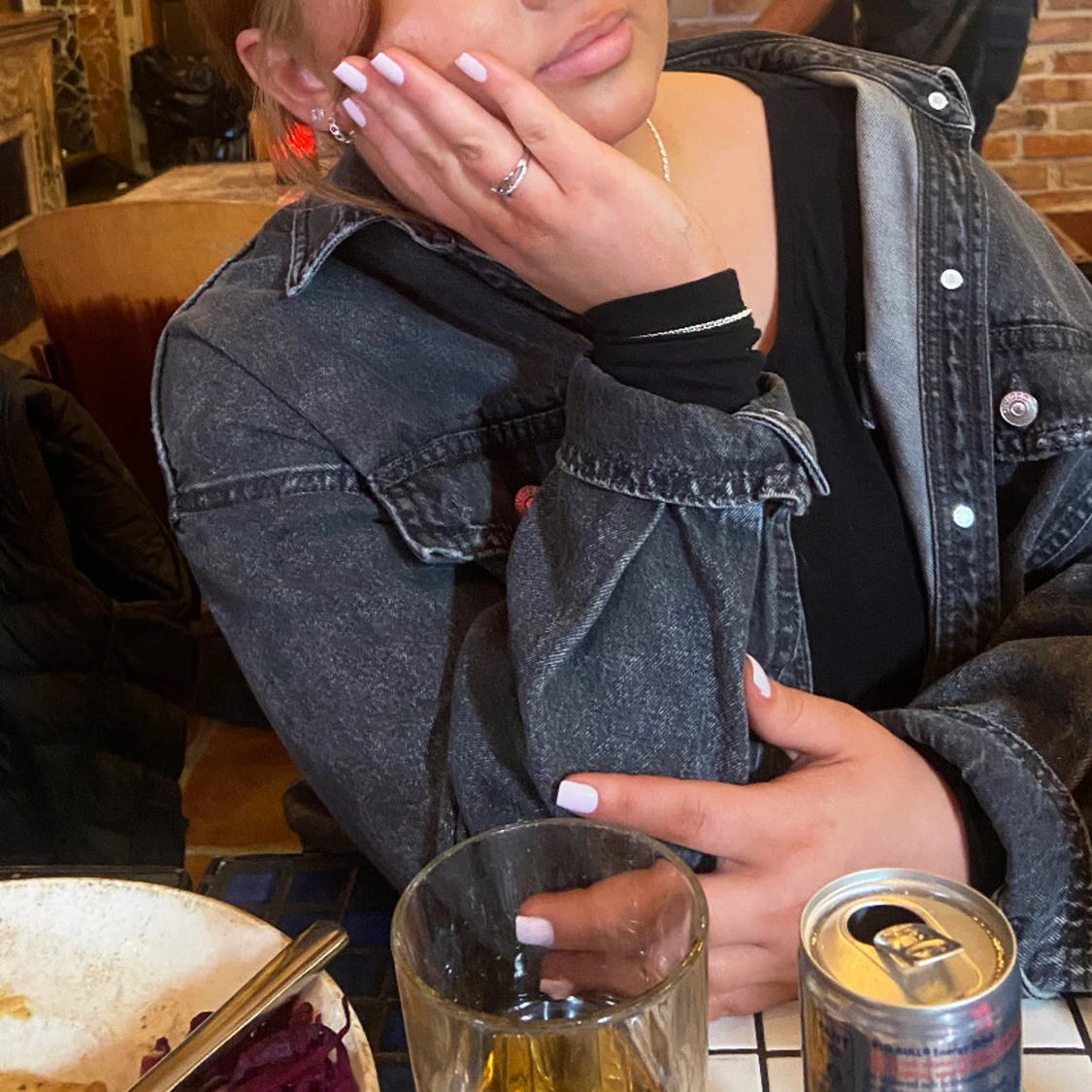 Oversized svart jeansjacka - 1