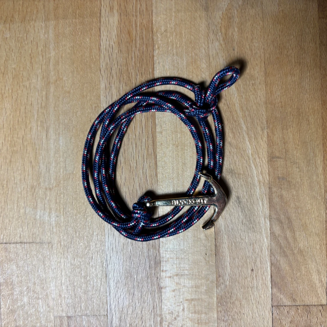 Flätat armband med ankare - 2