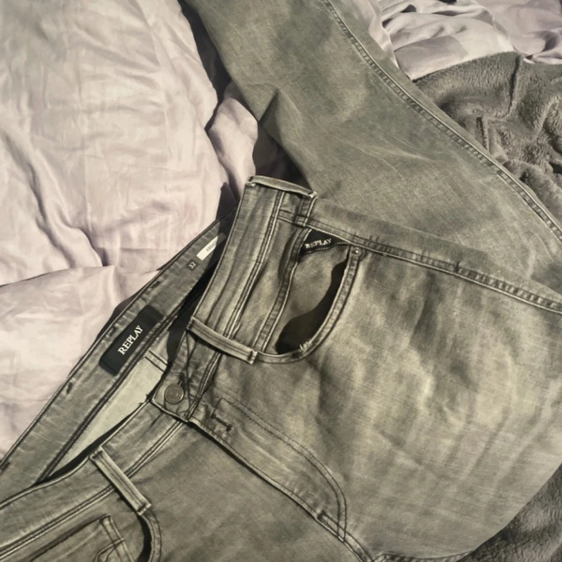 Replay Anbass grå jeans slim fit - 4
