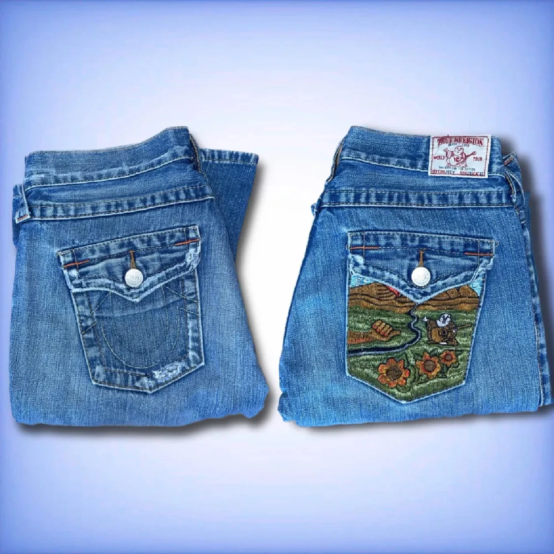 True Religion bootcut jeans med brodyr - 2