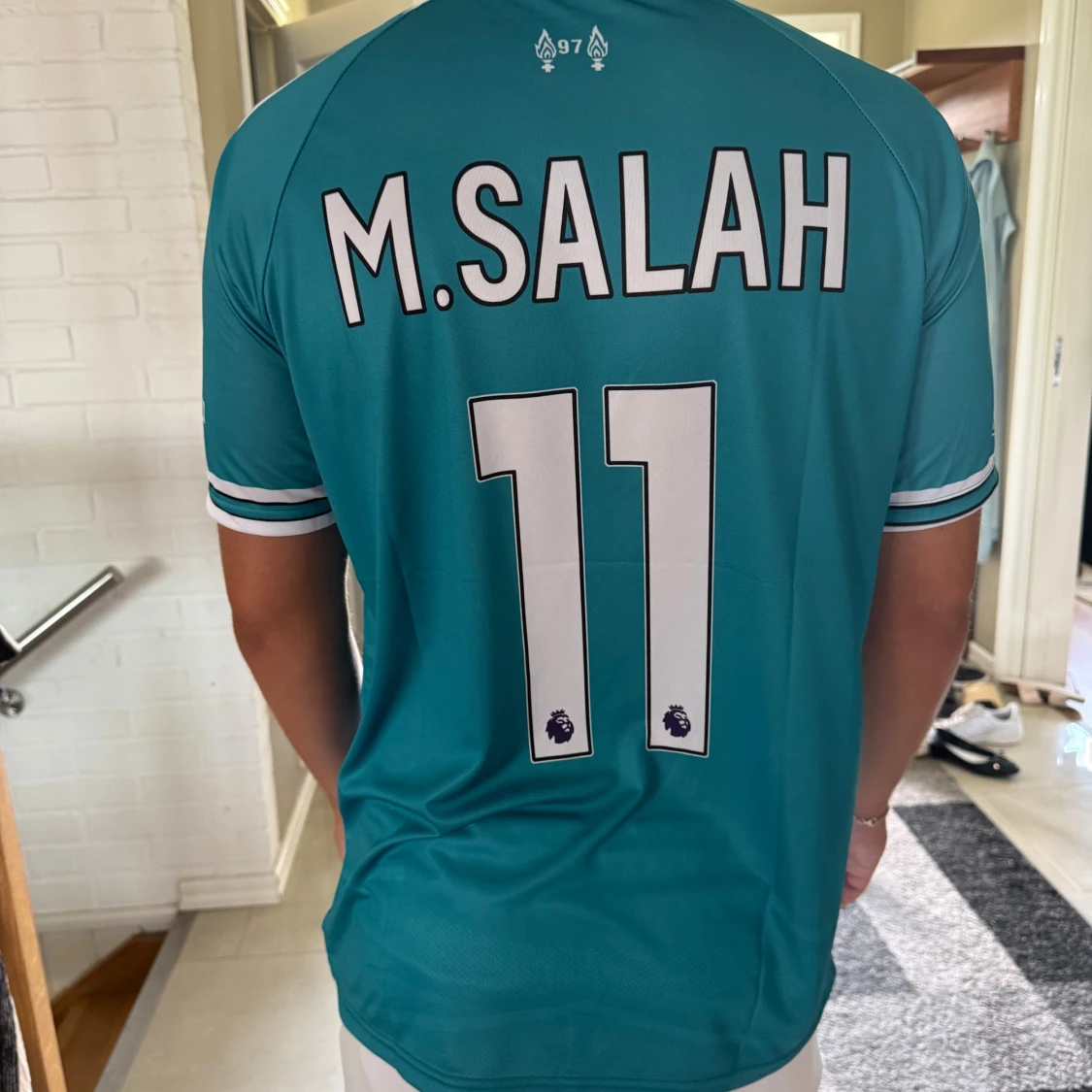 Liverpool Salah bortatröja turkos - 1