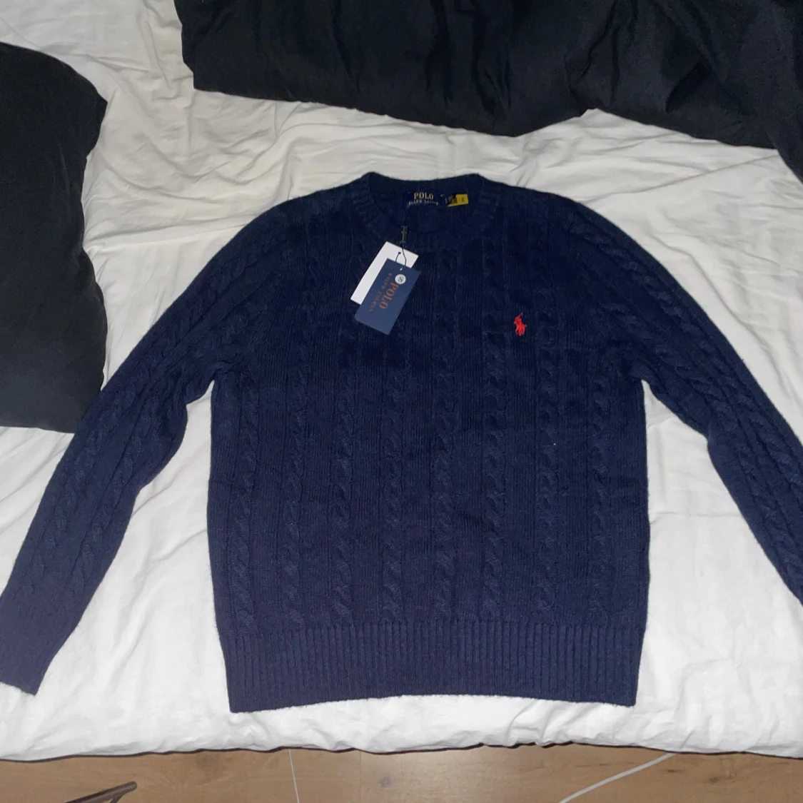 Mörkblå stickad tröja Polo Ralph Lauren - 1