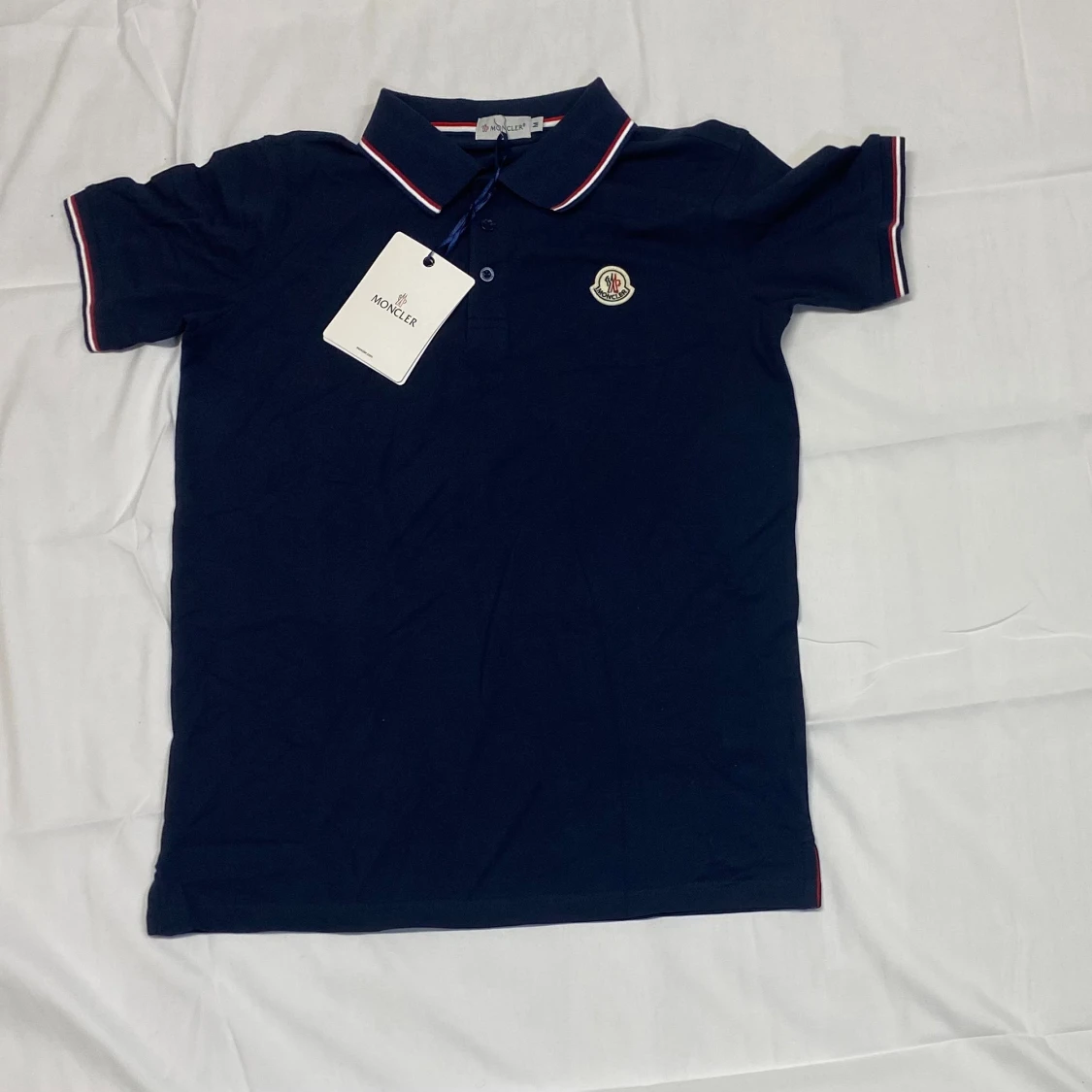 Marinblå Moncler pikétröja M