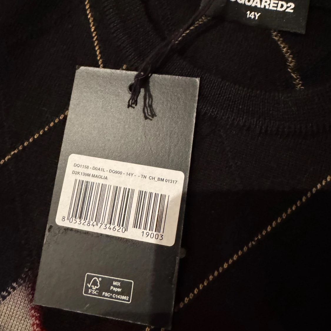 Svart rutig stickad tröja från Dsquared2 - 4