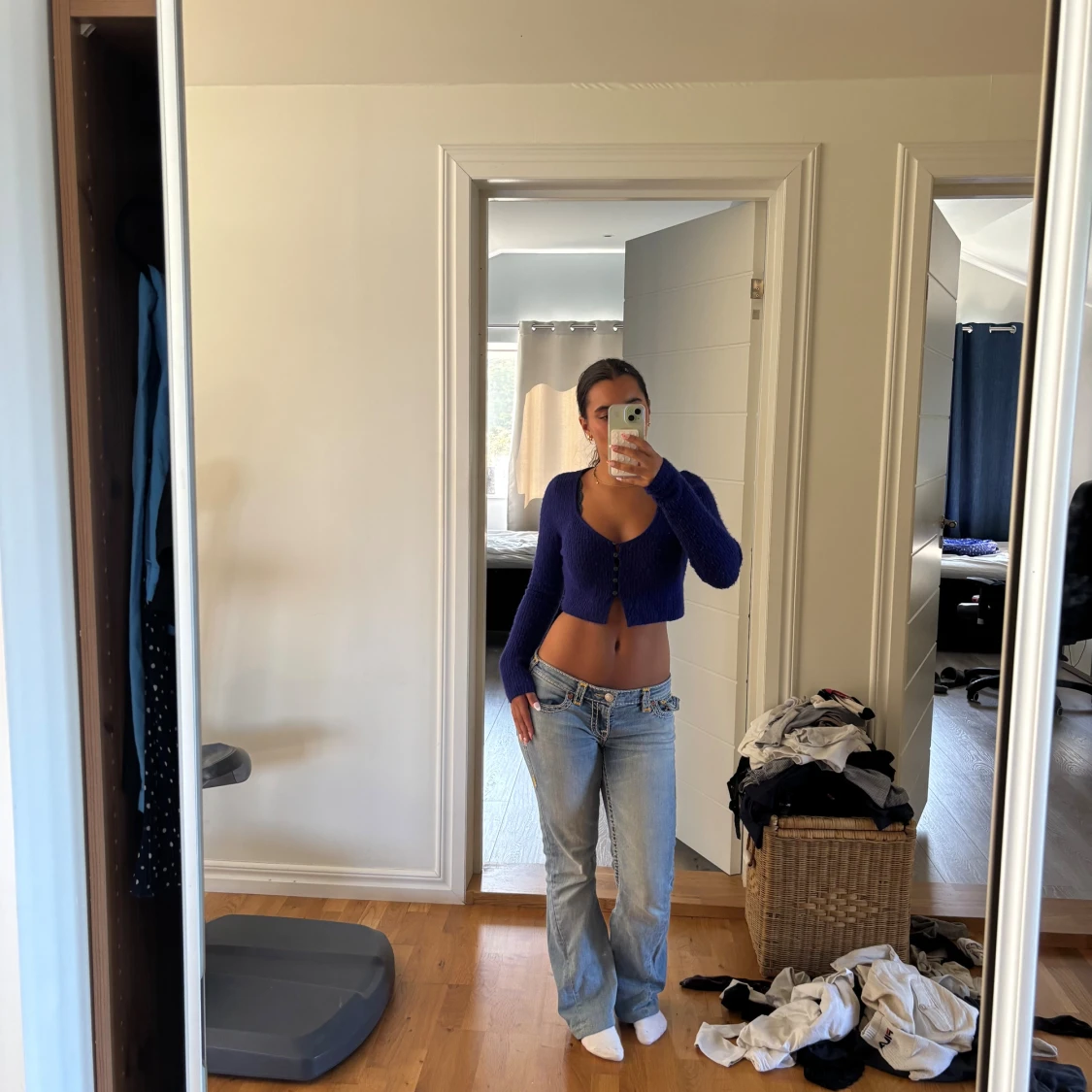 Lila croppad kofta från Zara - 1