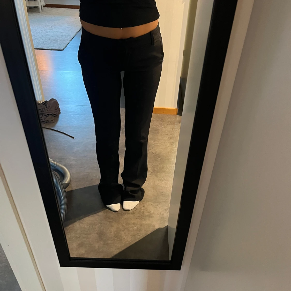 Lågmidjade kostymbyxor i tall