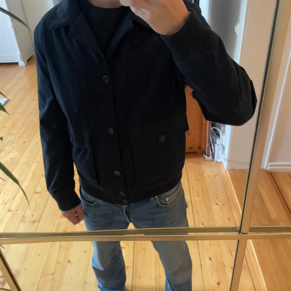 Mörkblå overshirt/jacka från Massimo Dutti L