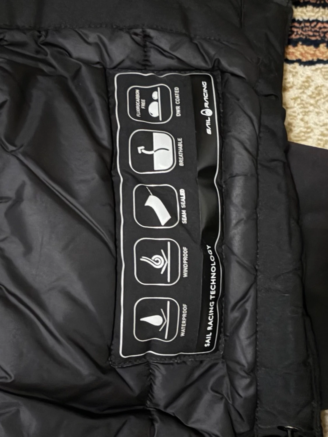 Svart Sail Racing jacka med huva - 4