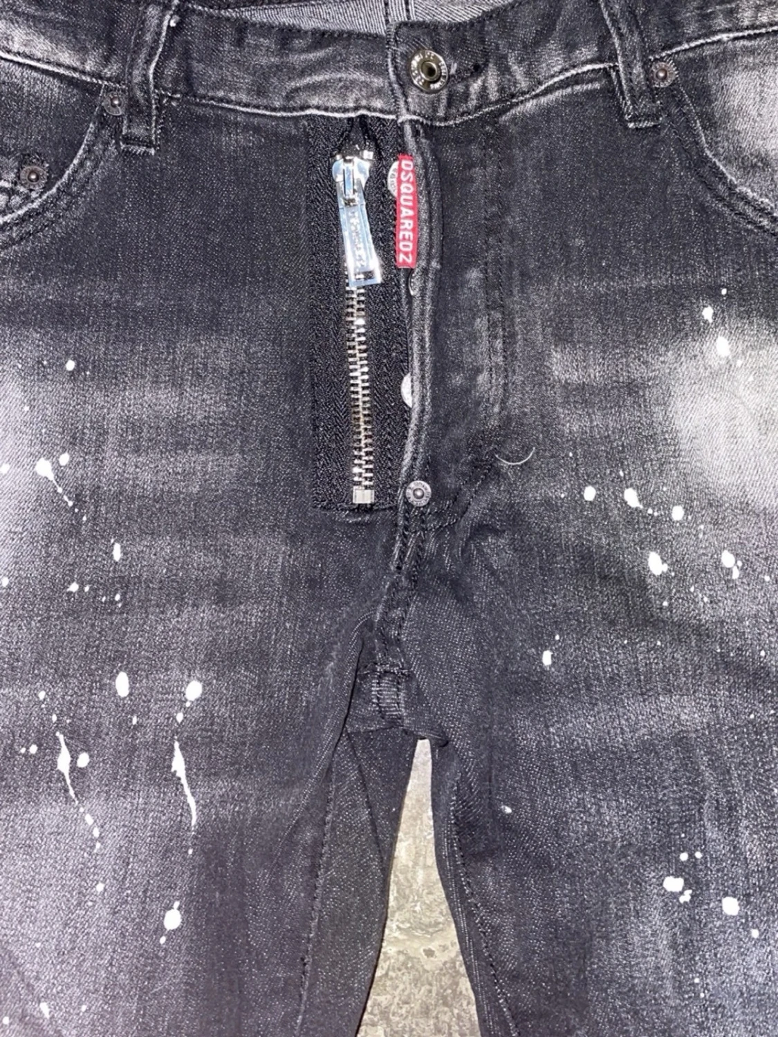 Svarta Dsquared2 jeans med färgstänk - 2