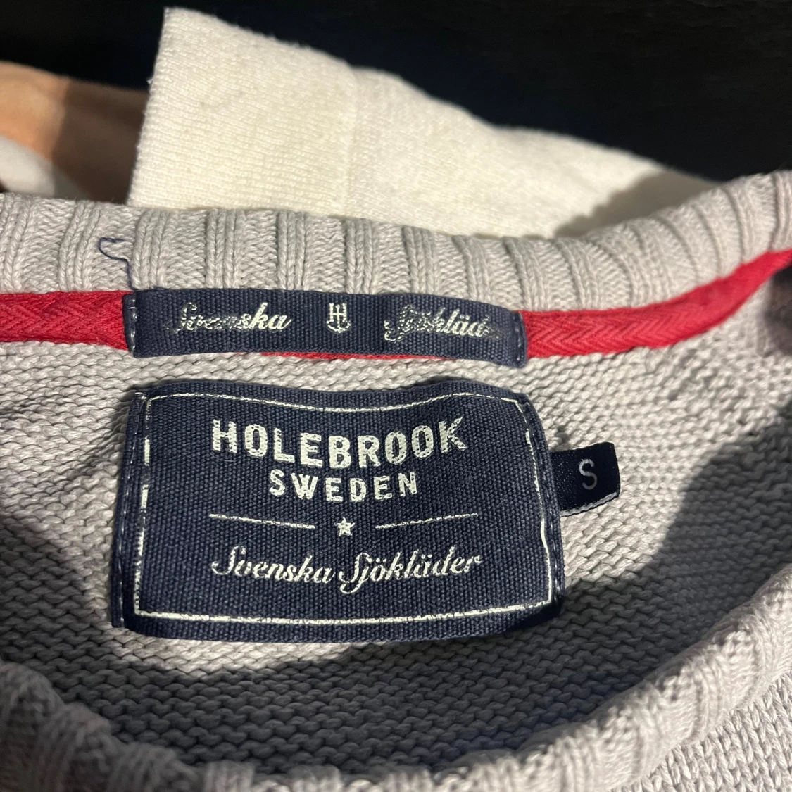 Stickad tröja med tryck - 4