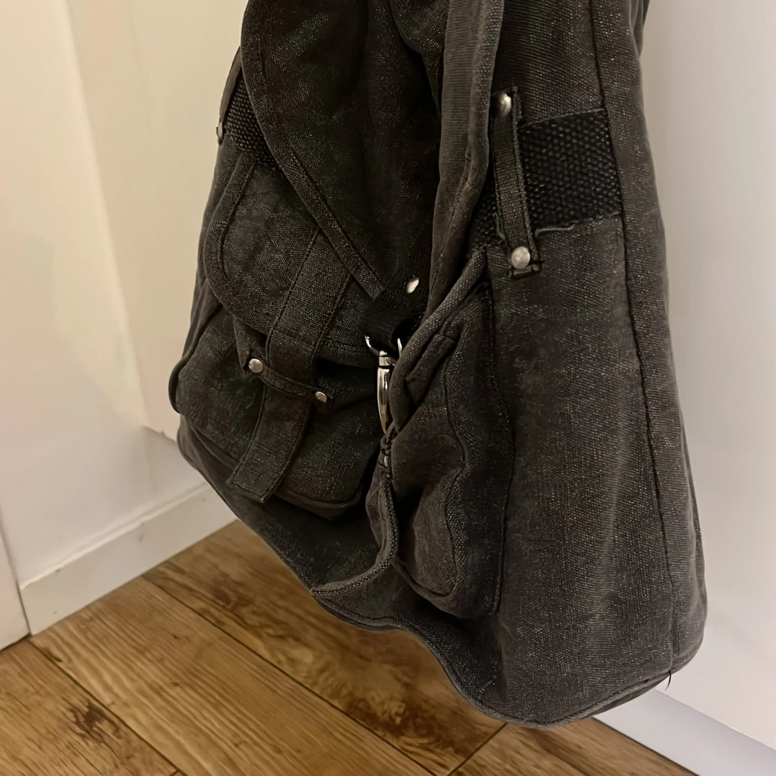 Grå axelväska från b.p.c i bomull - 1