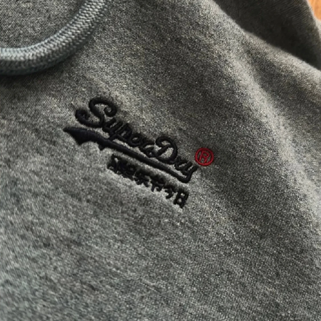 Blå Superdry hoodie med dragkedja - 1