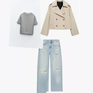 Grå stickad kortärmad tröja Zara - Supermjuk grå stickad tröja från Zara med korta ärmar och rund hals. Skriv om ni vill ha fler bilder!!