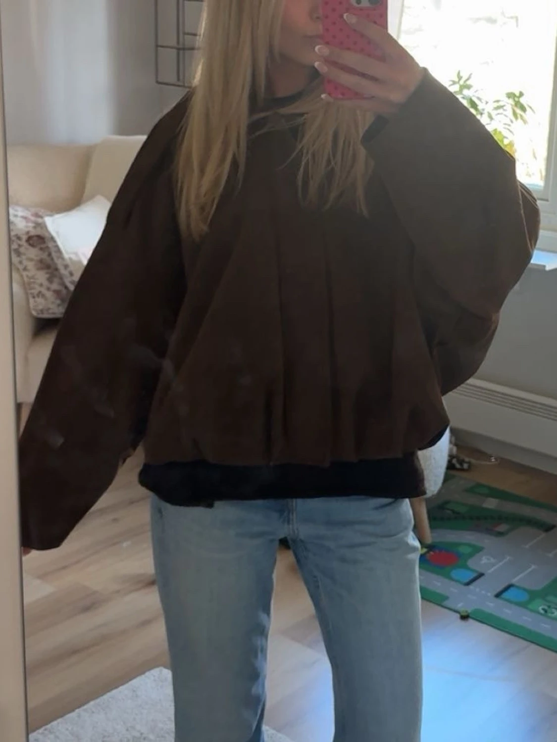 Brun oversized mockajacka - 1