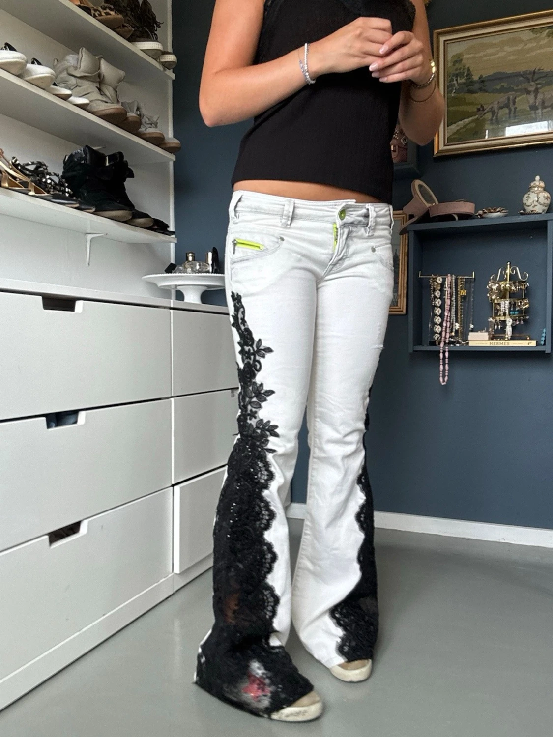 Jeans med spets  - 5