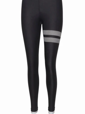 Stronger gym byxor  - Snygga svarta leggings med två vita, horisontella ränder på ena låret. Tight passform och stretchigt material som ger en sportig look. Perfekta till en avslappnad outfit eller när du vill ha något bekvämt.