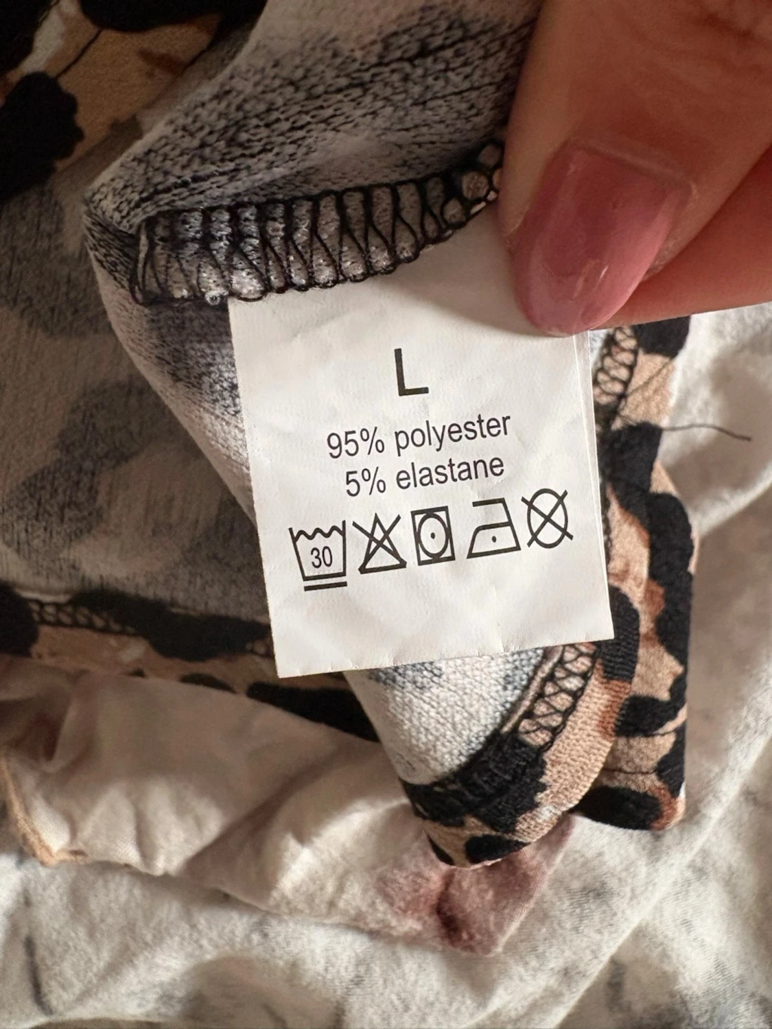 Leopardmönstrad långärmad topp - 2