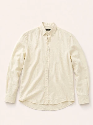 Massimo Dutti Linne Skjorta - Ljusgul Massimo Dutti Skjorta