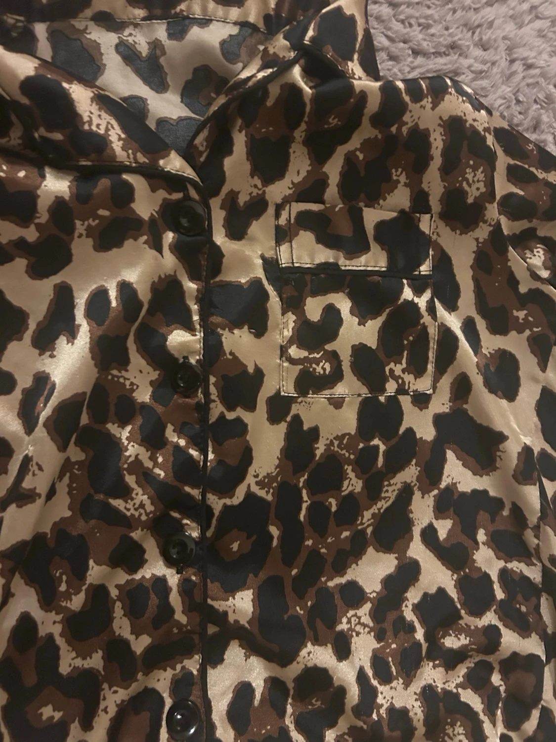 Leopardmönstrad pyjamas,set - 1