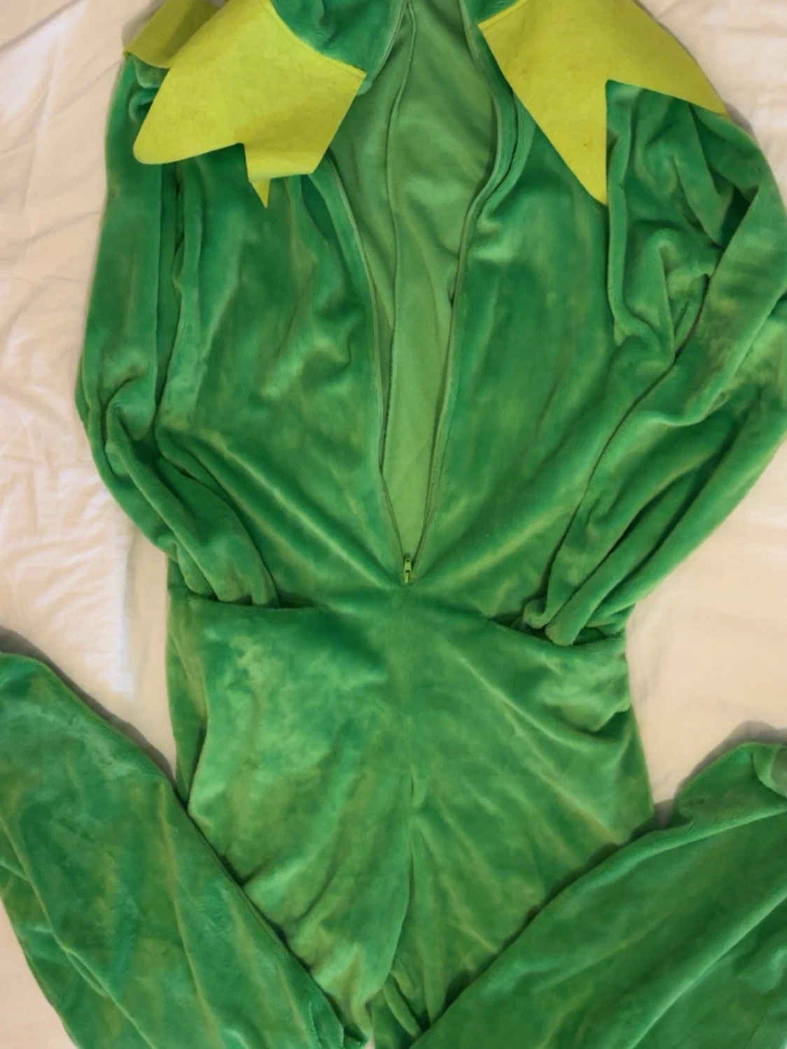 Grön Kermit-onesie med huva - 2