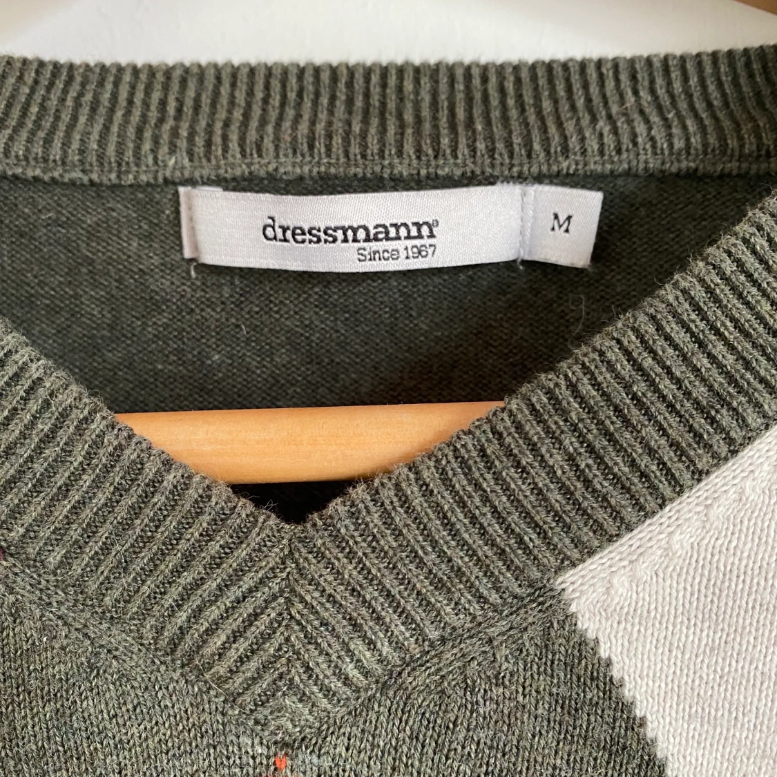 Grön stickad tröja - 90