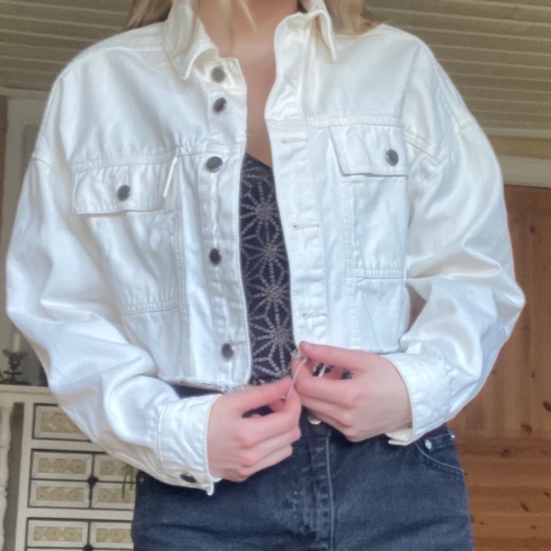 Oversized croppad jacka - 91