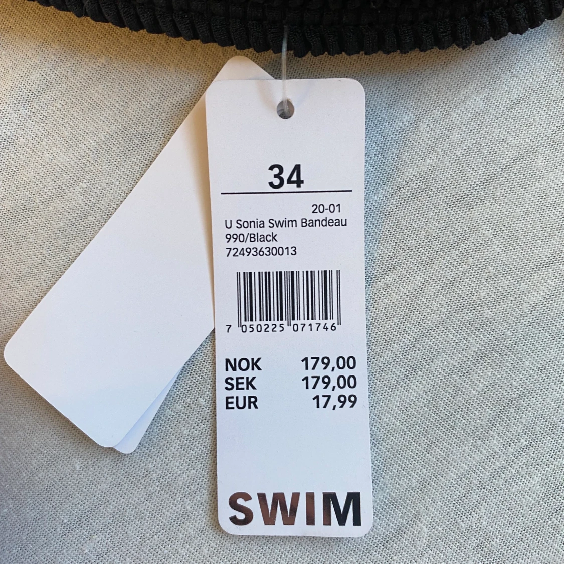 Svart bikini topp - 90