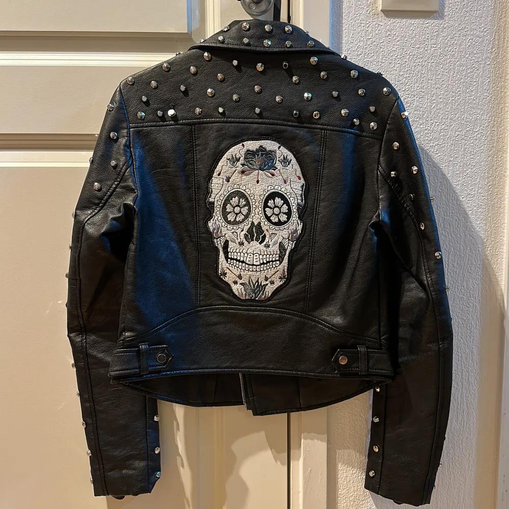 Super funky leather jacket with plenty of studs and crystals.. Jackor.