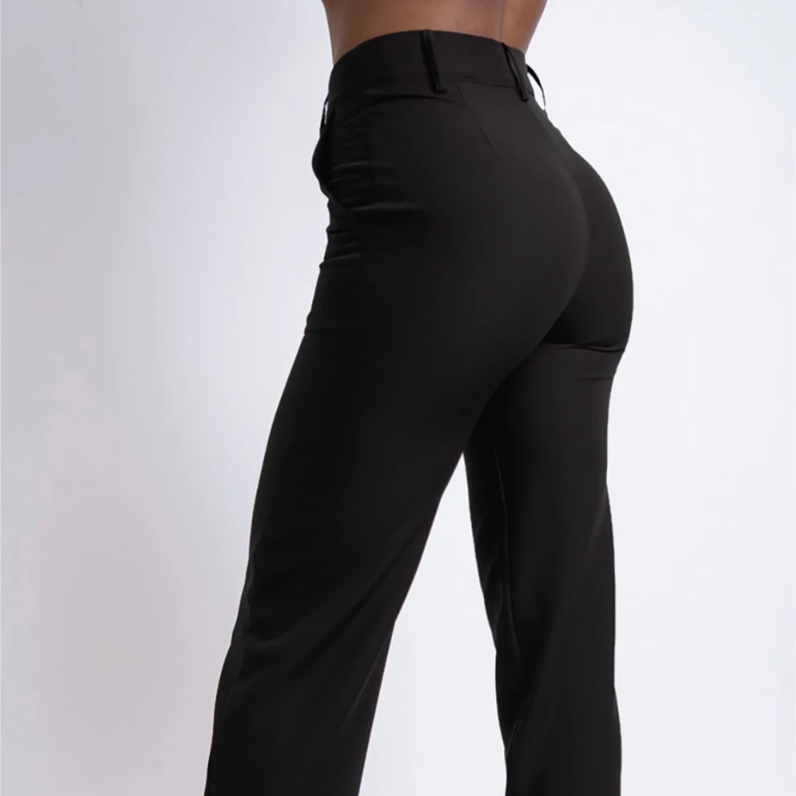 Högmidjade Kostymbyxor Med Stråveck - Sally - 90