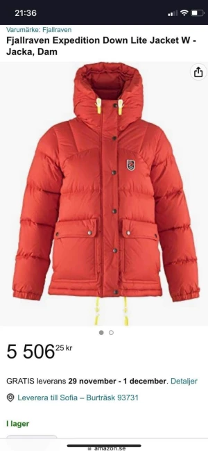 Röd fjällräven jacka❤️ - Säljer min röda fjällräven jacka då den inte riktigt blev som jag trodde. Köpt begagnad men är i mycket fint skick. Själv har jag inte använt den utan bara testat. Storlek xxs men dom är ju lite större i storlek. Om många är intresserade blir det budgivn❤️
