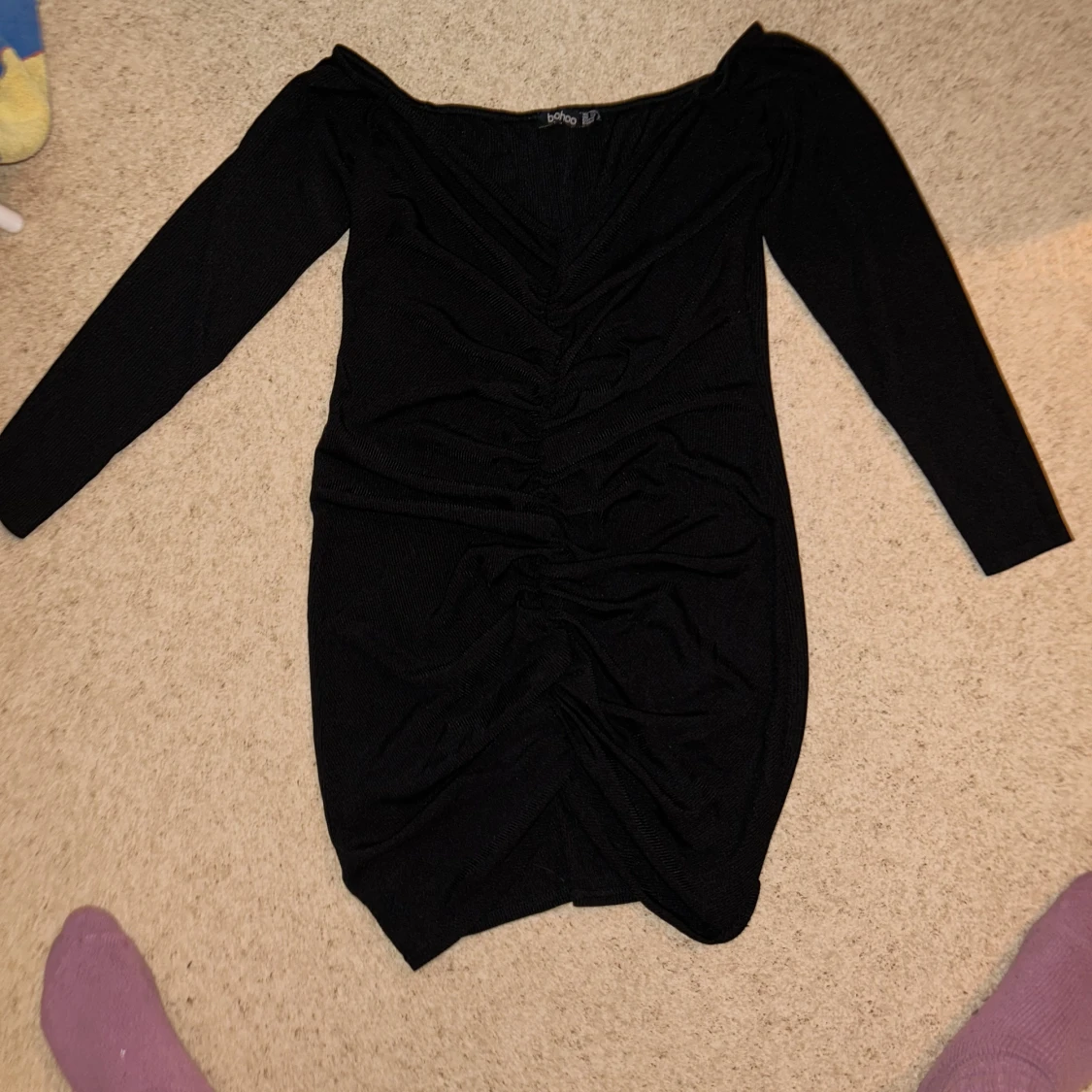 Black off shoulder dress