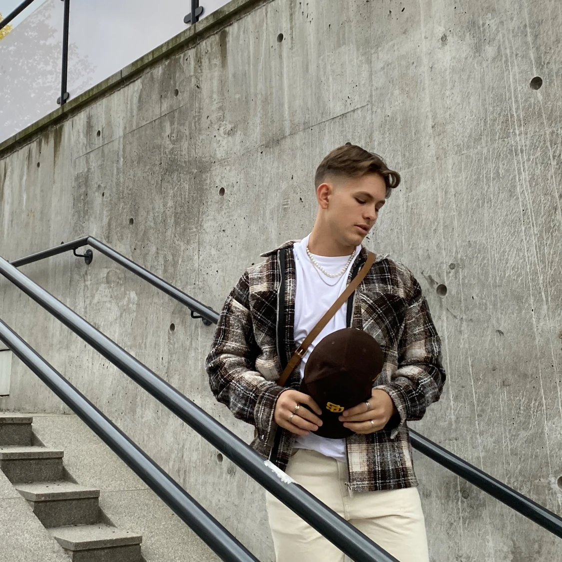 Brun flannel jacka - 91