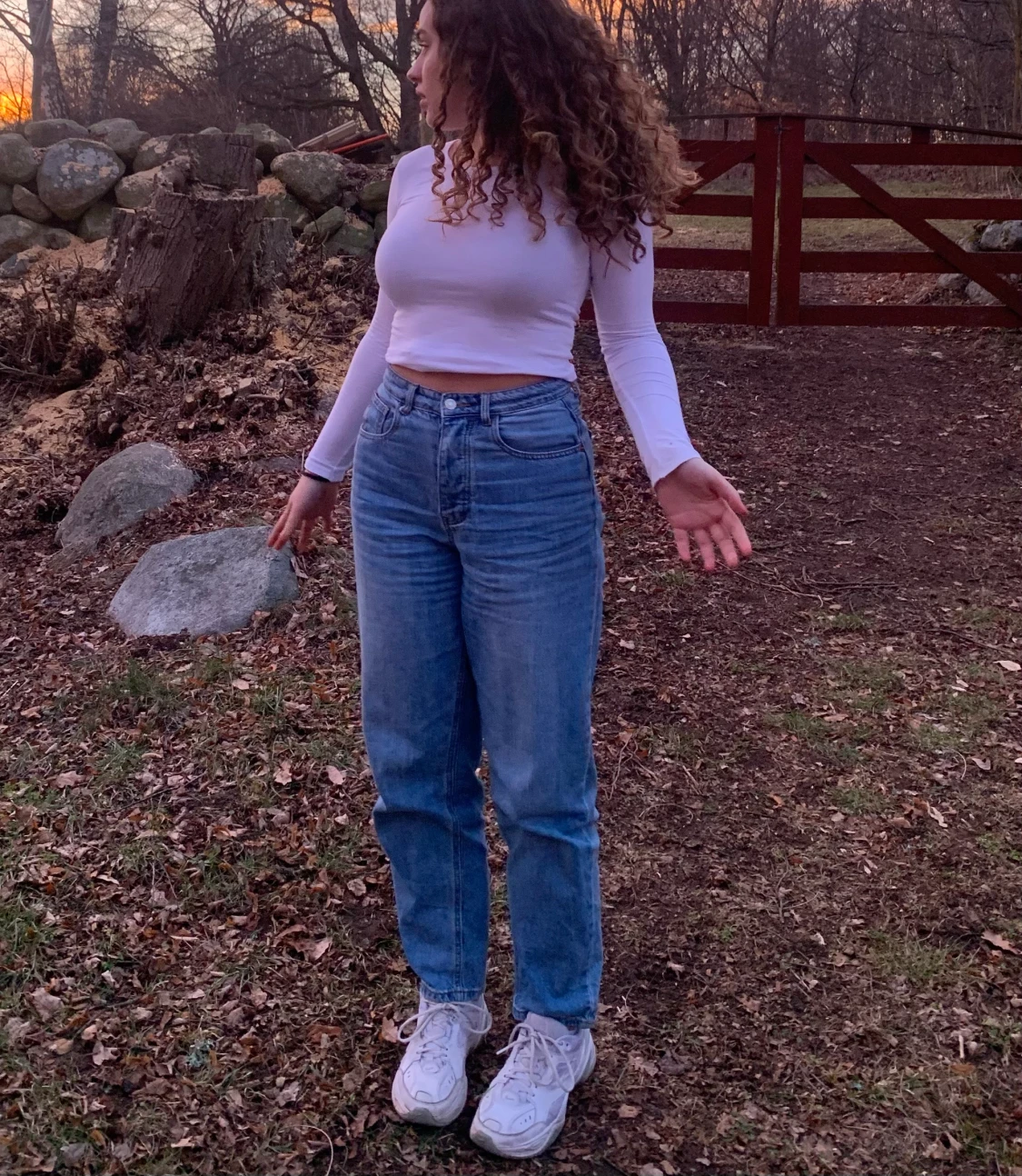 Högmidjade boyfriend jeans