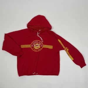 Söt röd hoodie med tryck - Röd italiensk hoodie 100% cotoni