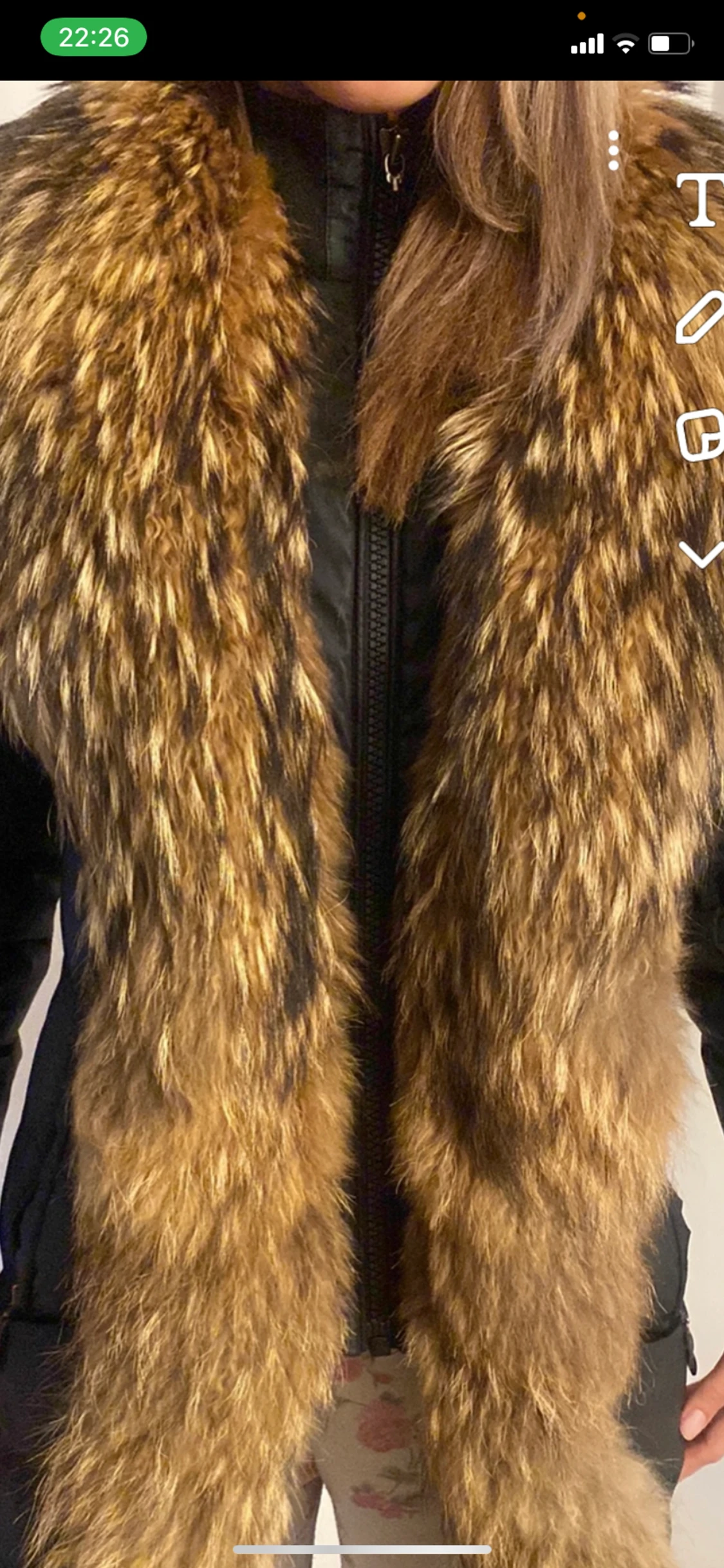 En äkta hollies jacka med päls  - 90