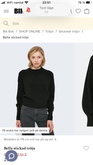 Svart stickad tröja! - Jättefin slutsåld stickad tröja från bikbok💕nyskick , helt oanvänd. Passar xs-s. Pris kan diskuteras!