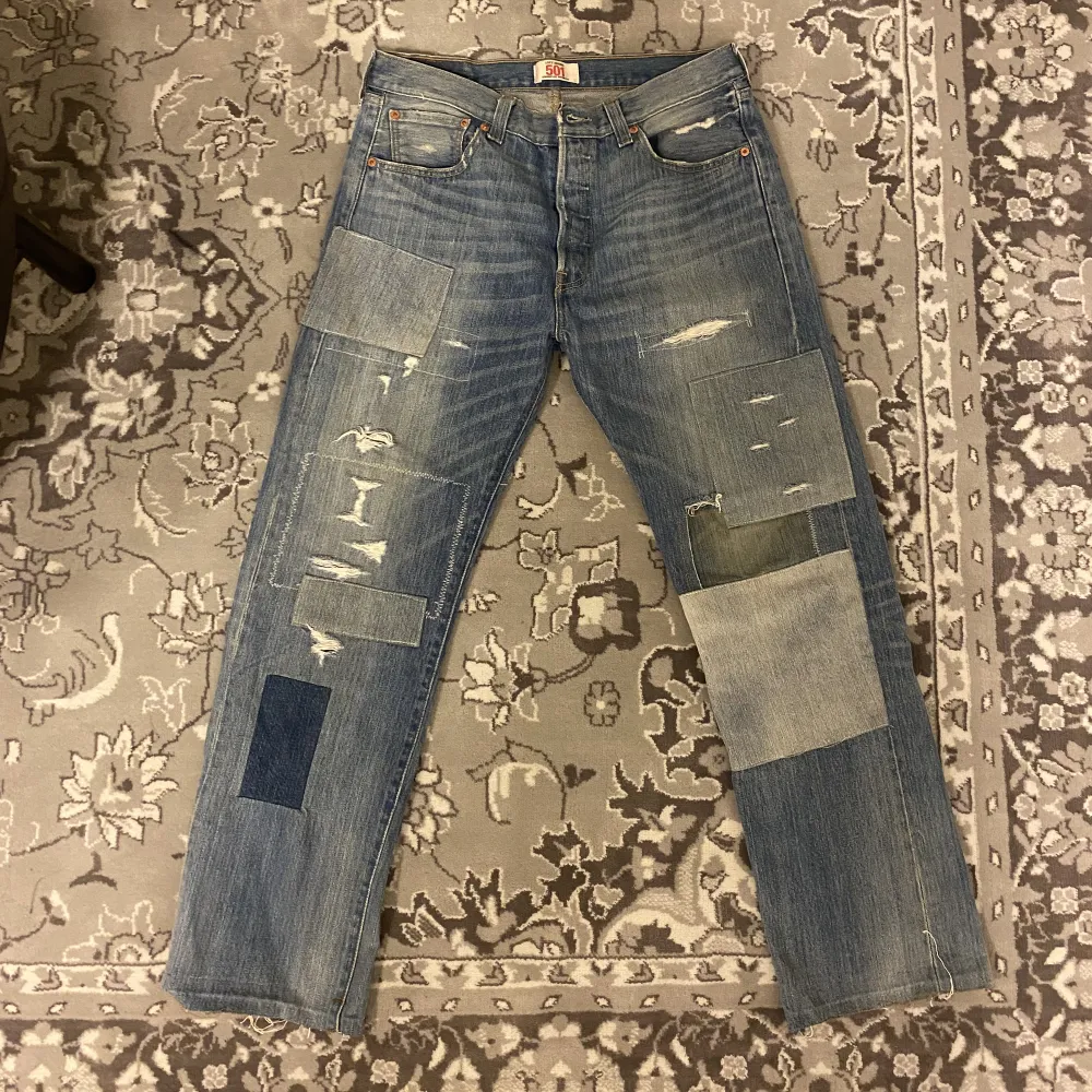 Säljer ett par as unika och snygga vintage Levis made in USA jeans . Jeans & Byxor.