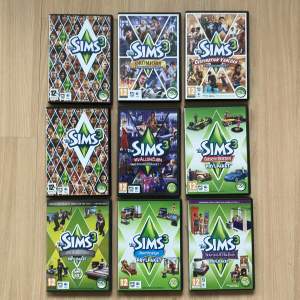 Säljer vår samling av Sims 3 med olika expansionspaketet samt prylpaket🌟allt är fungerande och i fint skick! 40kr st