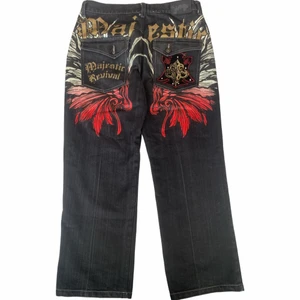 Vintage Graphic Jeans - Glittriga fina jeans