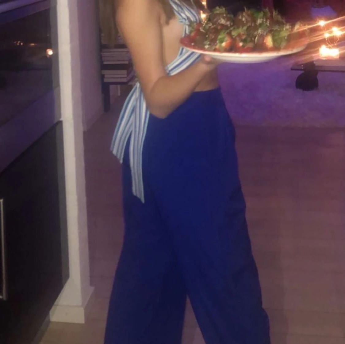 jättefina blå kostymbyxor  - 91