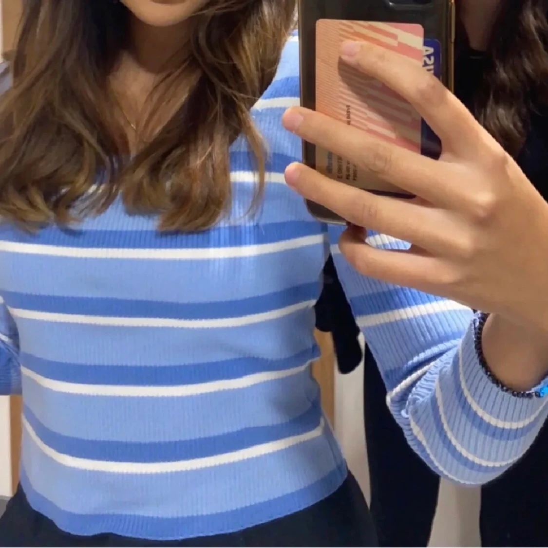 Randig blå tröja - 90